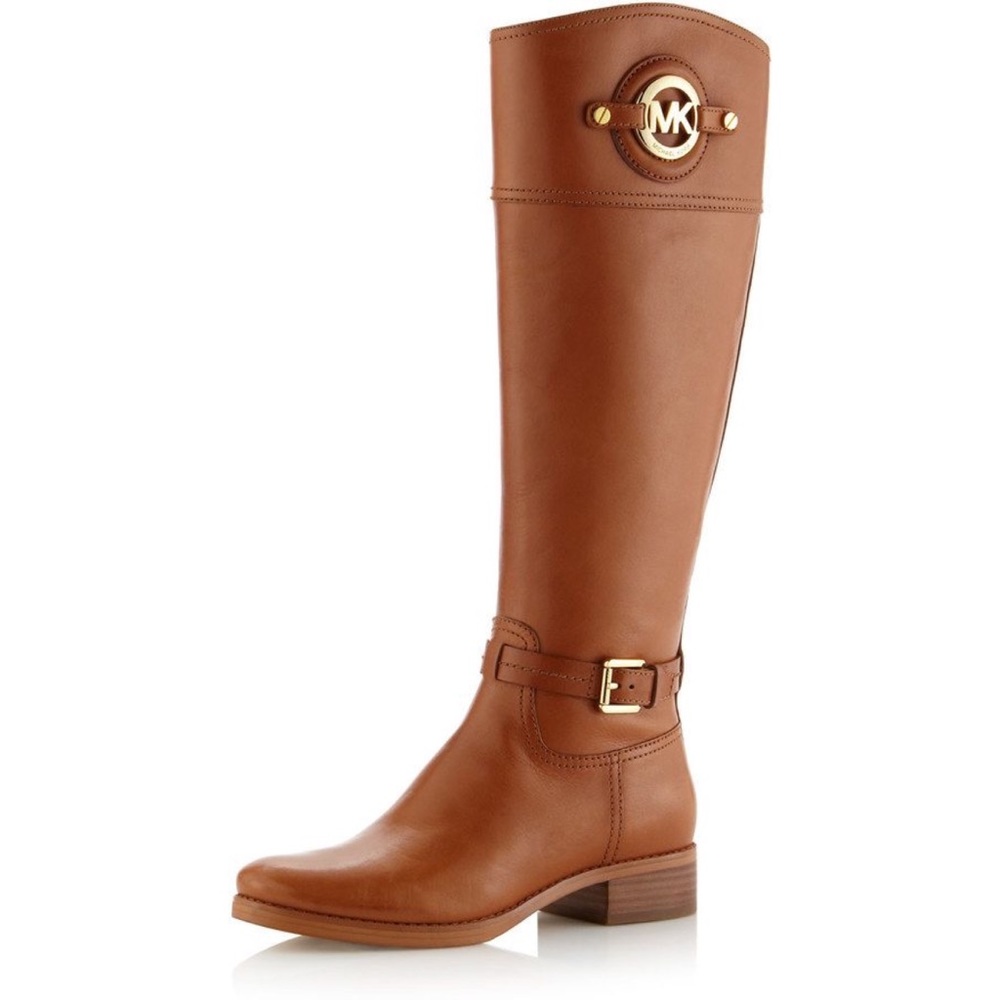 Brown leather Stockard Michael Kors riding boots